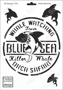Schablone-Stencil A4 110-1376 Whale Watching